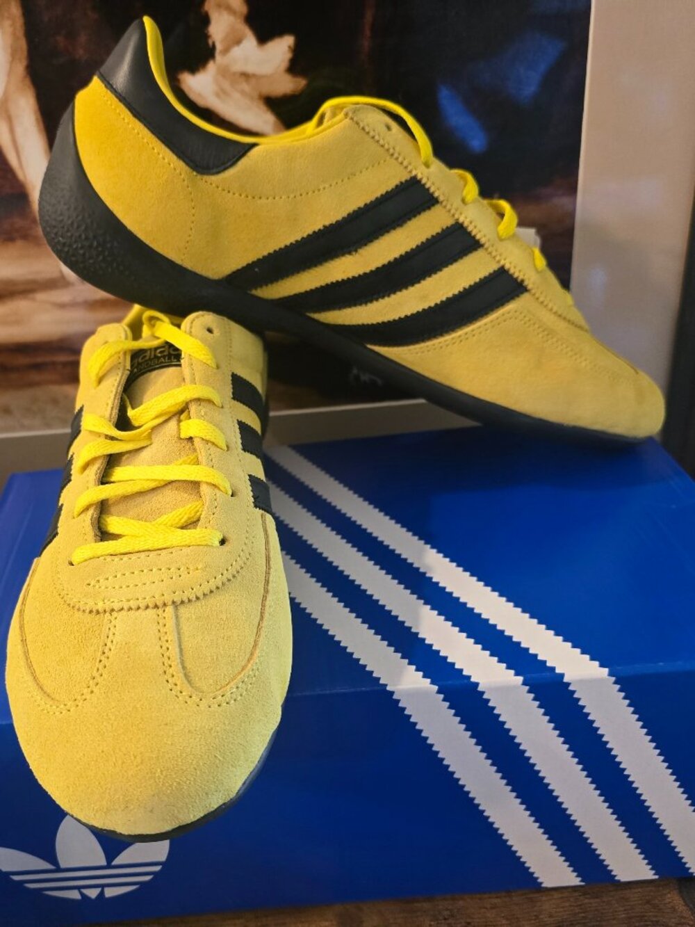 adidas Handball Spezial Lo Pro Yellow / Black BRUCE LEE COLORWAY KJ3627 Mens 10